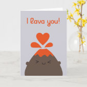 Ik Lava Jou Kawaii Vulkaan Kaart (Gele Bloem)