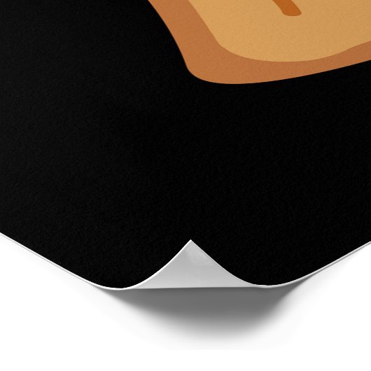 Ik lava You Funny Volcano Pun Dark BG Poster (Hoek)