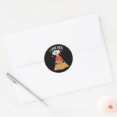 Ik lava You Funny Volcano Pun Dark BG Ronde Sticker (Envelop)