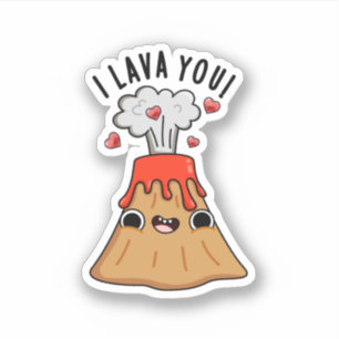 Ik Lava You Funny Volcano Pun Sticker