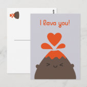 Ik Lava You Kawaii Volcano Briefkaart (Voorkant / Achterkant)
