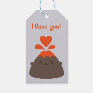 Ik Lava You Kawaii Volcano Cadeaulabel