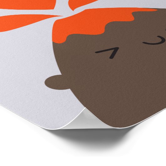 Ik Lava You Kawaii Volcano Poster (Hoek)