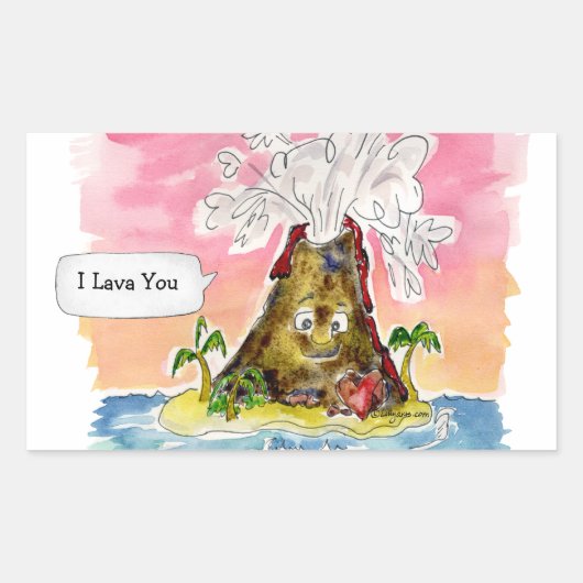 Ik Lava You Rechthoekige Sticker (Voorkant)