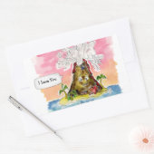 Ik Lava You Rechthoekige Sticker (Envelop)