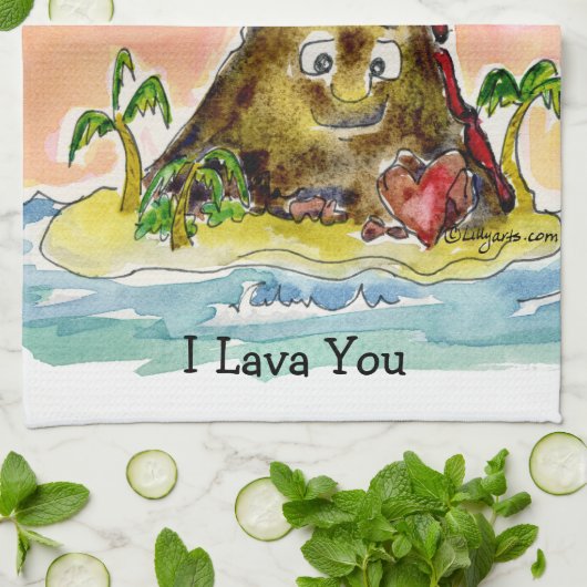 Ik Lava You Theedoek (Gevouwen)