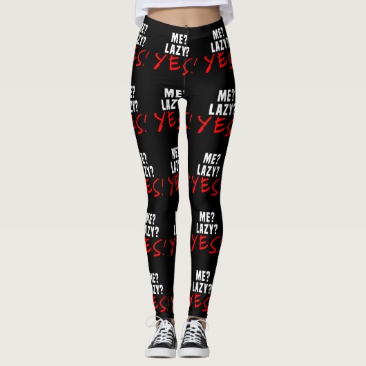 Ik? Lazy? Ja! Leggings (Voorkant)