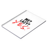 Ik? Lazy? Ja! Notitieboek (Linkerzijde)