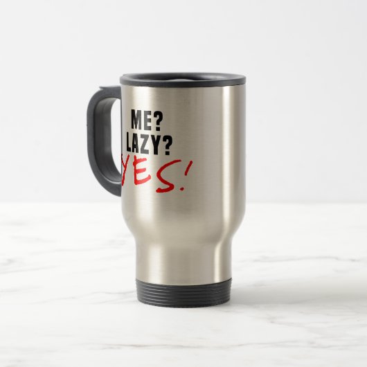Ik? Lazy? Ja! Reisbeker (Voorkant links)