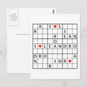 Ik ♥ LEANDRO Briefkaart (Voorkant / Achterkant)