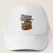 Ik leef de droom... Ik werk non-stop Trucker Pet (Voorkant)