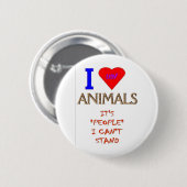 IK LEEF DIEREN RONDE BUTTON 5,7 CM (Voorkant /achterkant)