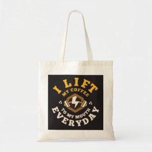 Ik leef elke dag (zwart/goud) tote bag