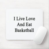 Ik leef in de liefde en eet basketbal muismat (Met muis)