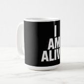 Ik leef koffiemok (Voorkant links)