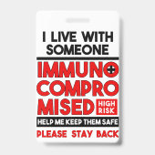 Ik leef met iemand met een ongeëvenaarde badge (Achterkant)