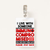 Ik leef met iemand met een ongeëvenaarde badge (Achterkant met clip)