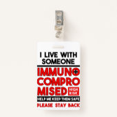 Ik leef met iemand met een ongeëvenaarde badge (Voorkant met clip)