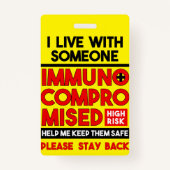 Ik leef met iemand met een ongeëvenaarde badge (Achterkant)