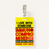 Ik leef met iemand met een ongeëvenaarde badge (Achterkant met clip)