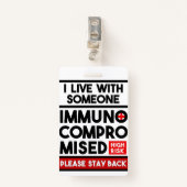 Ik leef met iemand met een ongevoelig hart badge (Voorkant met clip)