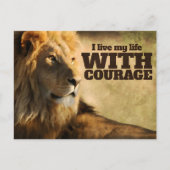 "Ik leef met moed" Motivatie Affirmatie Briefkaart (Voorkant)