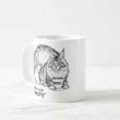 Ik leef met Royalty Cat Mok - Maine Coon Koffie (Voorkant links)