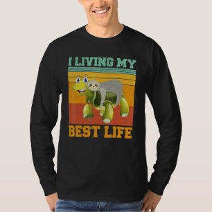Ik leef mijn beste leven met schildpad. t-shirt
