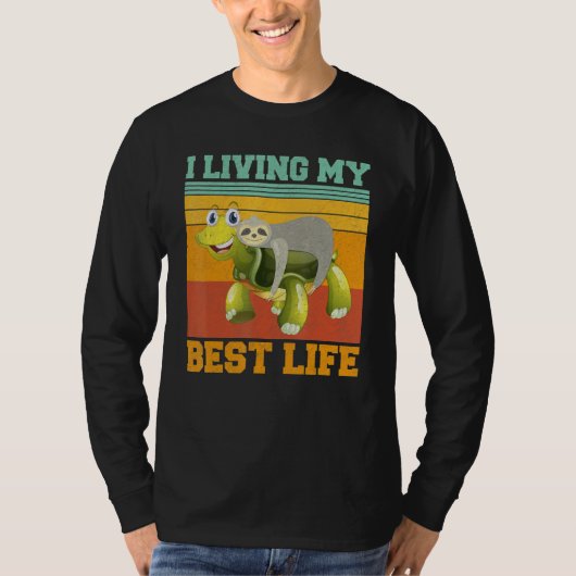 Ik leef mijn beste leven met schildpad. t-shirt (Voorkant)