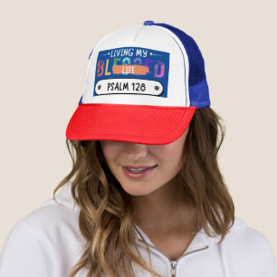 Ik leef mijn zegeningen leven Schriftvers Trucker Pet