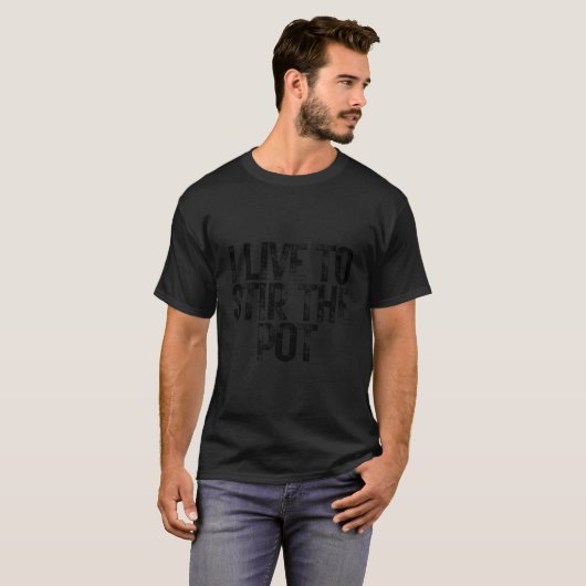 Ik leef om de Pot Grappige Pot Stirrer vakantie te T-shirt (Voorkant volledig)