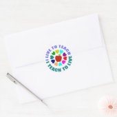 Ik leef om les te geven ronde sticker (Envelop)