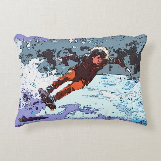 Ik leef om te racen - Skateboard Racing Pillowcase Accent Kussen (Voorkant)