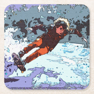 Ik leef om te racen - Skateboard Racing Pillowcase Kartonnen Onderzetters