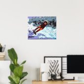 Ik leef om te racen - Skateboard Racing Pillowcase Poster (Thuiskantoor)