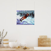 Ik leef om te racen - Skateboard Racing Pillowcase Poster (Keuken)