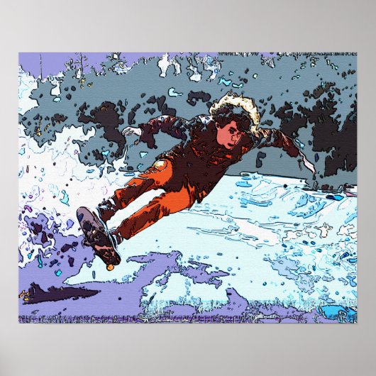 Ik leef om te racen - Skateboard Racing Pillowcase Poster (Voorkant)