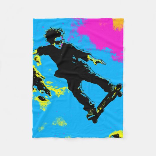 Ik leef om te vliegen - Skateboarder Fleece Deken (Voorkant)