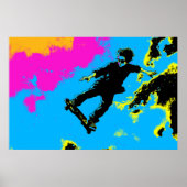 Ik leef om te vliegen - Skateboarder Poster (Voorkant)