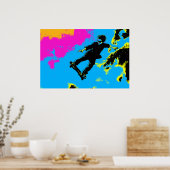 Ik leef om te vliegen - Skateboarder Poster (Keuken)