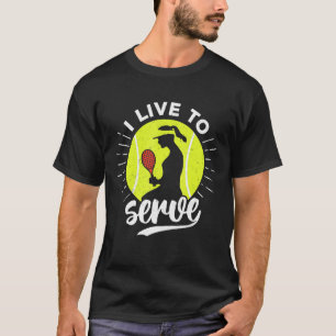 Ik leef om vrouwen van sportmeisjes tennisspel te t-shirt