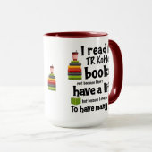 Ik leef veel levens die TR Kohler boeken lezen Mok (Voorkant rechts)