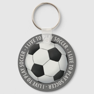 Ik leef voetbal spelen   Sport Fanatic Gift Sleutelhanger