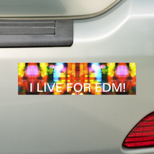 Ik leef voor EDM! Bumpersticker (Op auto)