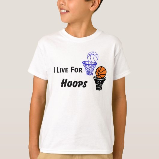 Ik leef voor Hoops Boys T-shirt (Voorkant)