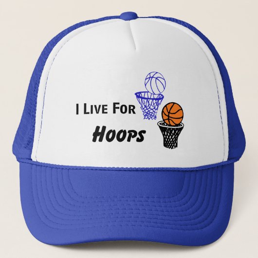 Ik leef voor Hoops Hoed/Pet Trucker Pet (Voorkant)