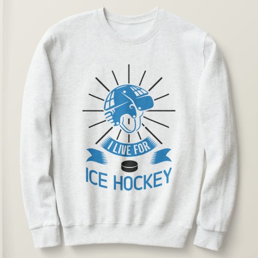 Ik leef voor ijshockey trui (Design voorkant)