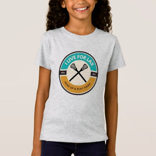Ik leef voor Lax Classic Logo Girls T-shirt (Voorkant)