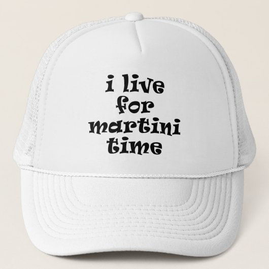 Ik leef voor Martini Tijd Hoed Trucker Pet (Voorkant)