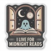 Ik leef voor Midnight Reads Sticker (Voorkant)